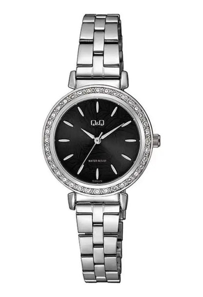 Reloj Q&q Metal Plateado Qz89j212 - Plateado Negro
