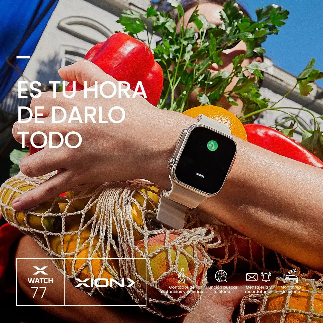 Smart Watch Xion X-watch77 Plateado Azul Marino