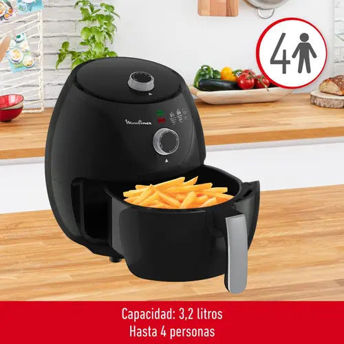 Freidora Sin Aceite De Aire Moulinex Essential - Negro