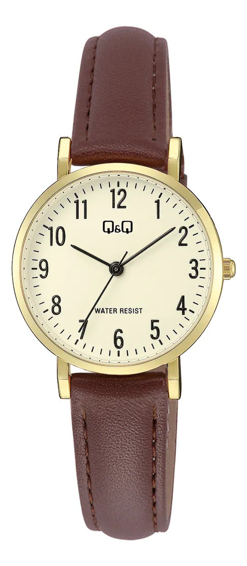 Reloj Q&q Cuero Dama 31mm C66a-001py - Marrón