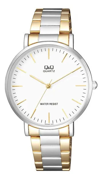 Reloj Q&q Metal Hombre 39mm Q978j401y - Plateado