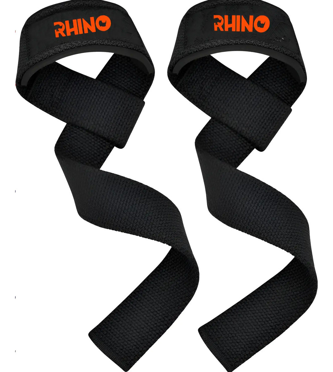 Agarre Para Barra Gym Levantamiento Straps Rhino - Negro