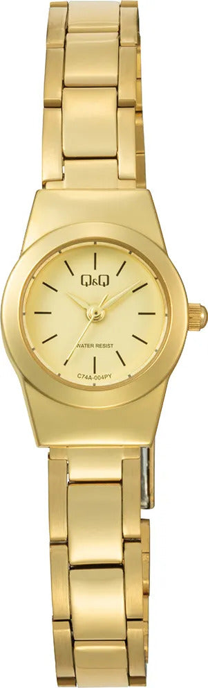 Reloj Q&q Metal Dama 20mm C74a-004py - Negro