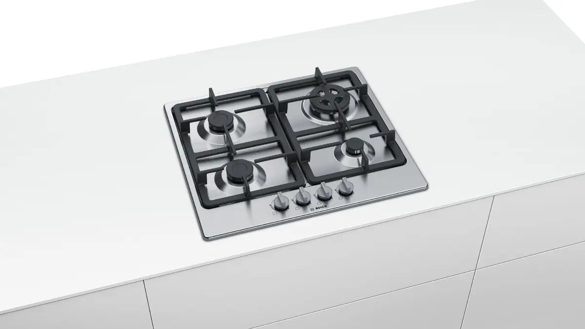 Anafe A Gas Bosch 60cm Inox Pgh6b5b90 - Acero