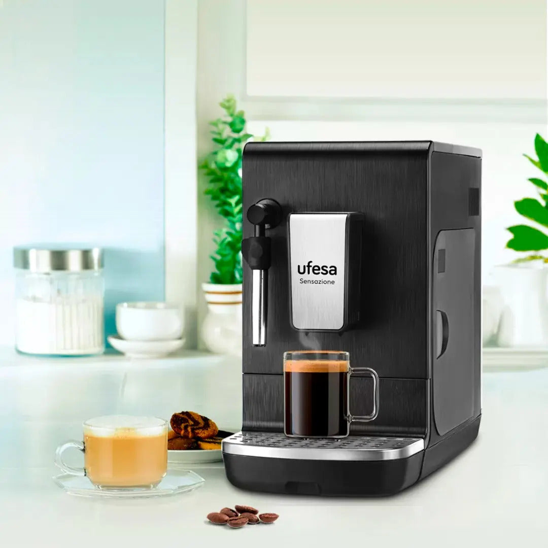 Cafetera Espresso Automática Ufesa Sensazione - Negro