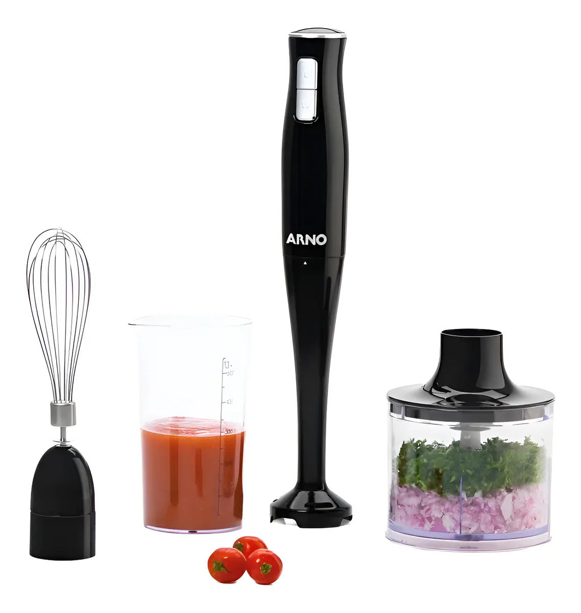 Mixer Arno 3 En 1 Acero Inoxidable 400w + Vaso - Negro