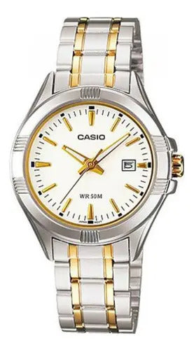 Reloj Casio Metal Dama 31mm Ltp-1308sg7a - Plateado