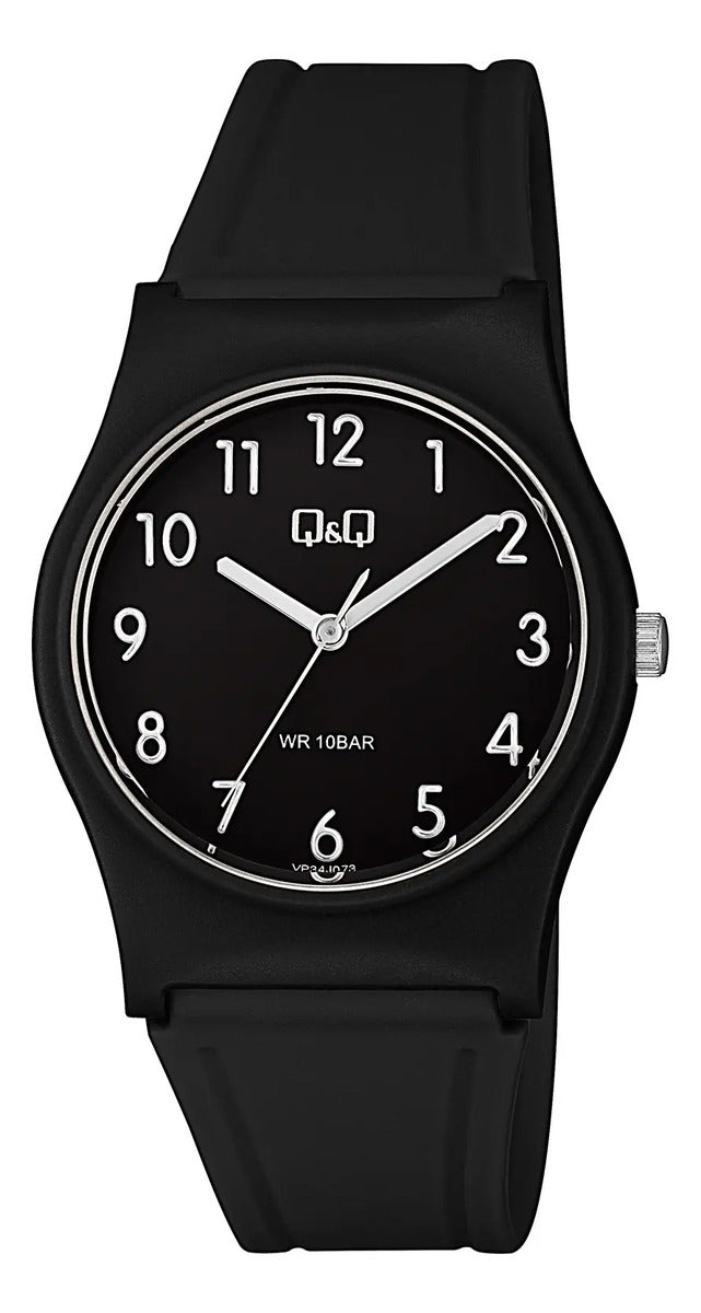 Reloj Q&q Silicona Hombre 33mm Vp34j073y - Negro