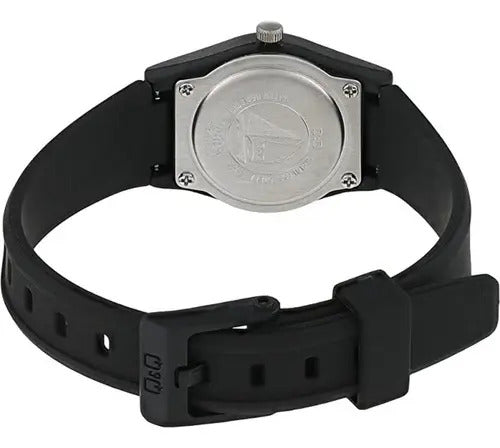 Reloj Q&q Silicona Dama 24mm Vp35j009y - Negro