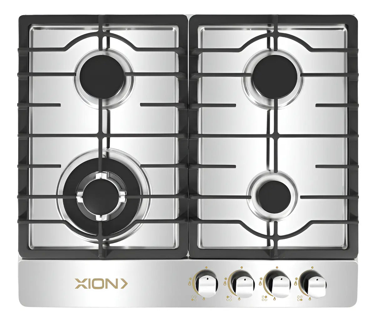 Anafe A Gas Xion 4 Hornallas Acero Inox Xi-gh44x Gris