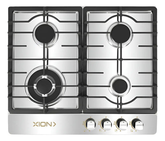 Anafe A Gas Xion 4 Hornallas Acero Inox Xi-gh44x Gris
