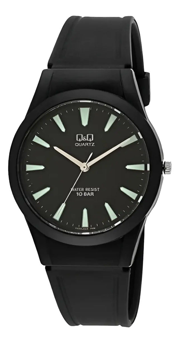 Reloj Q&q Silicona 38mm - Vq50j005 - Negro