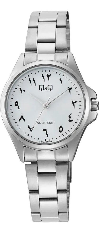 Reloj Q&q Metal Dama 30mm C37a-019py - Plateado