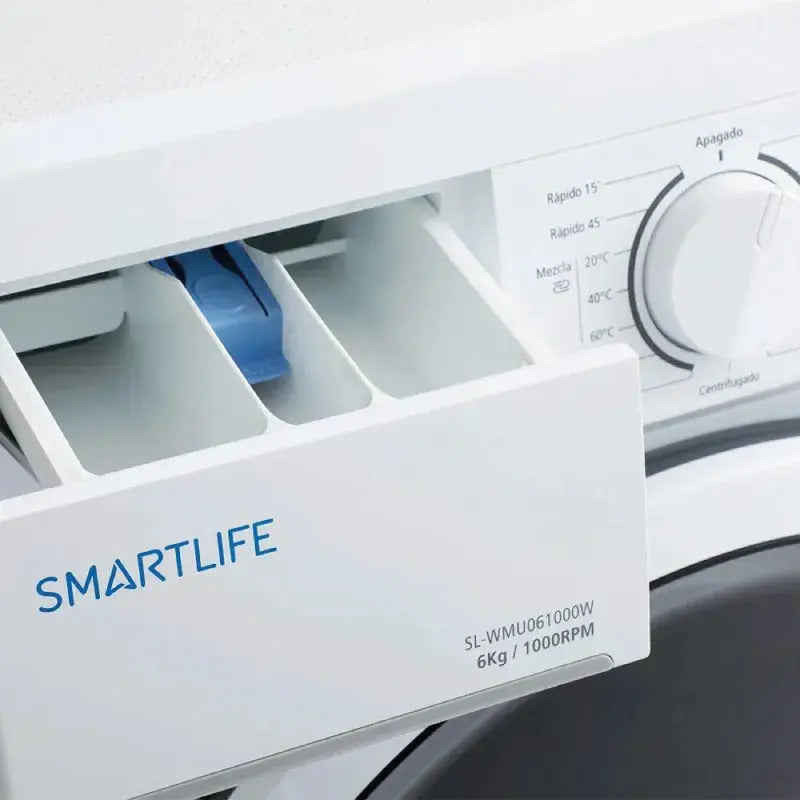 Lavarropas Smartlife Carga Frontal 6kg Sl-wmu061000w Blanco