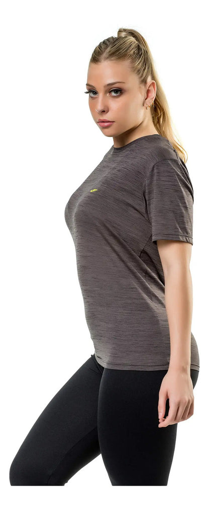 Remera Dama Correr Running Gym Crossfit Elite - Negro Eg1