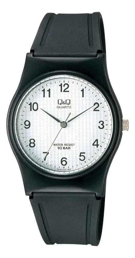 Reloj Q&q Silicona Hombre 33mm Vp34j023y - Negro