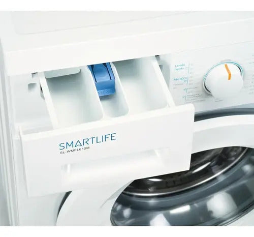 Lavarropas Smartlife 6kg Carga Frontal Sl-wmfl610m Blanco