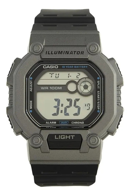Reloj Casio W-737h-1a2 Digital Crono D/hora Alarma Gris Oscuro