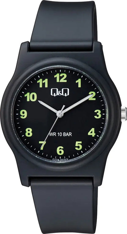 Reloj Q&q Silicona Hombre 38mm G22a-002vy - Negro