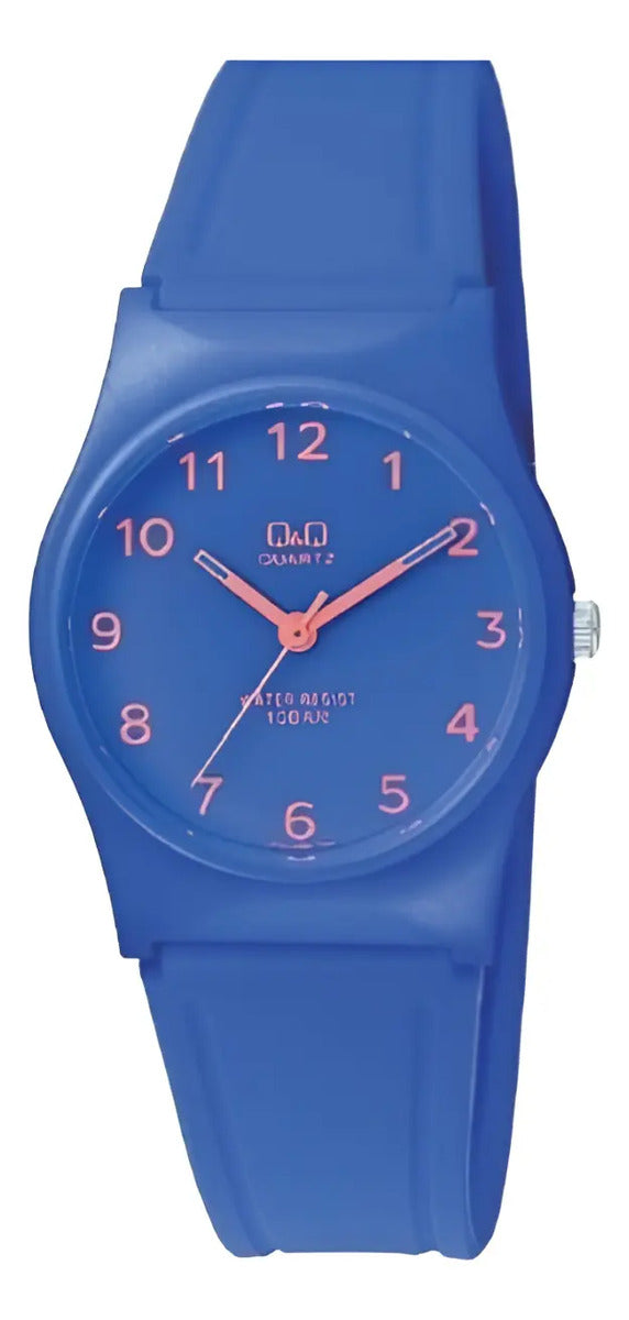Reloj Q&q Silicona Dama 33mm Vp34j066y - Azul