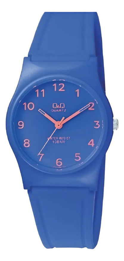 Reloj Q&q Silicona Dama 33mm Vp34j066y - Azul