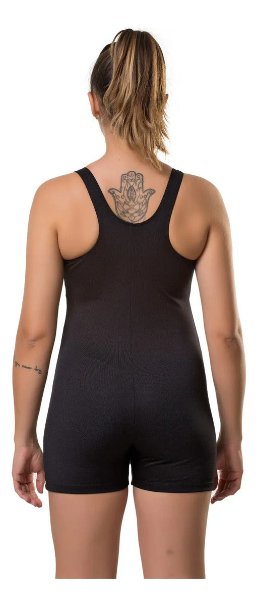 Malla De Natación Hidrogimnástica Dama Elite - Negro M