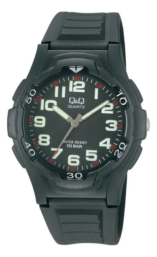 Reloj Q&q Silicona Hombre 40mm Vp84j002y - Negro