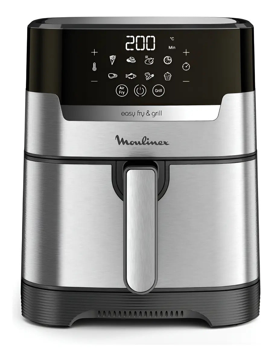 Freidora Sin Aceite Digital Moulinex Xl Acero Inox Gris