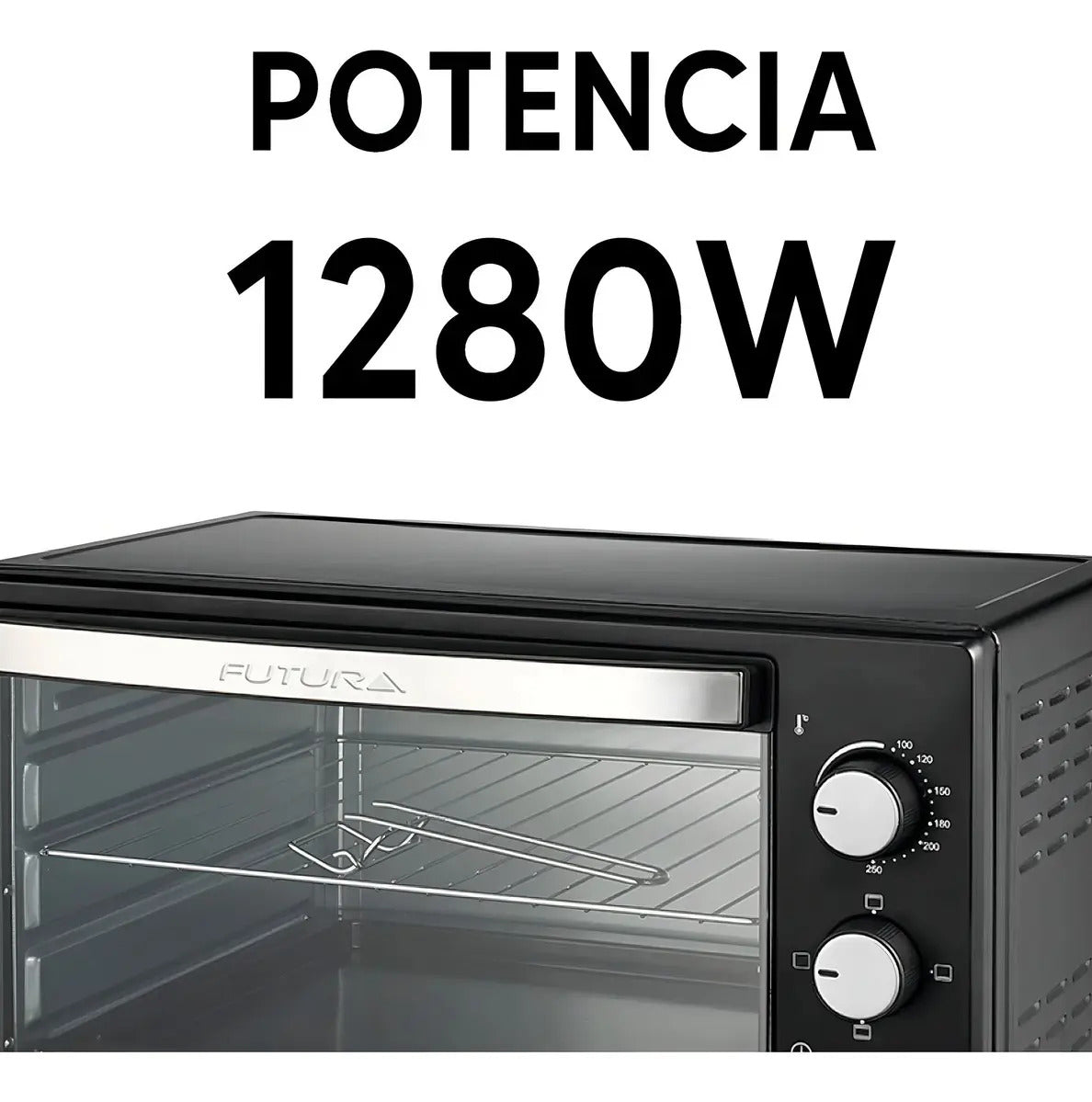 Horno Eléctrico Futura 20 Lts 1280 W Fut-mh20b - - Negro