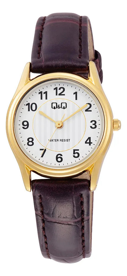 Reloj Q&q Cuero Dama 26mm C49a-003py - Marrón