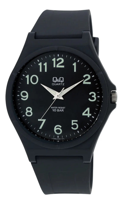 Reloj Q&q Silicona Hombre 40mm Vq66j005y - Negro