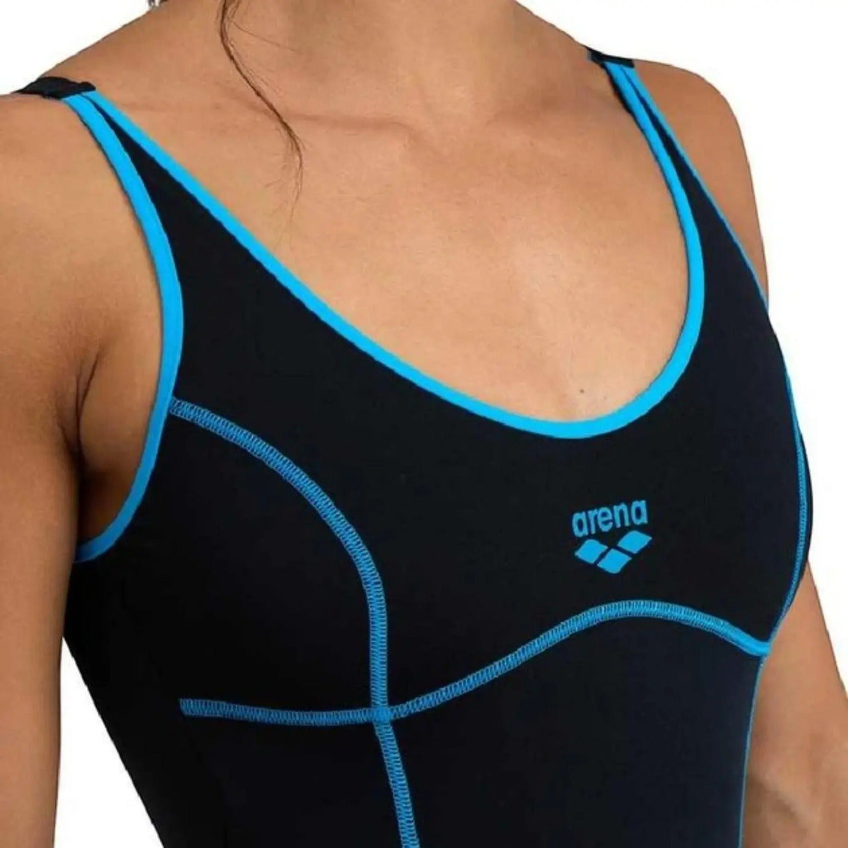 Traje De Natación Mujer Arena Tania Clip Back One Piece Qofe Negro 48
