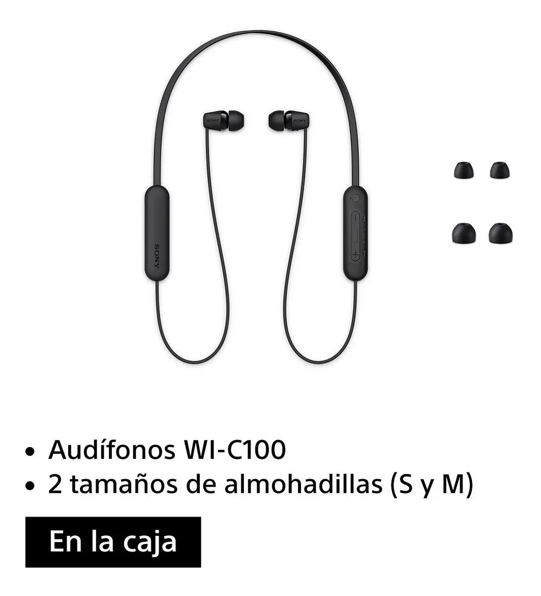 Auriculares Inalámbricos In Ear Sony Wi-c100 - Negro