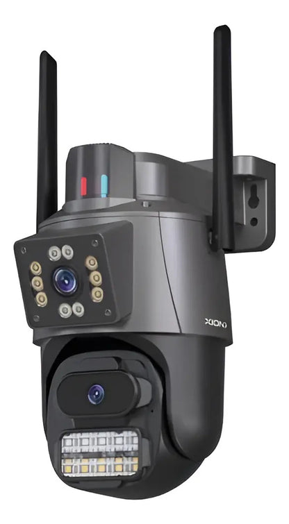 Cámara De Seguridad Xion Smart Wifi Doble Lente Xi-cctv64 Qo Negro