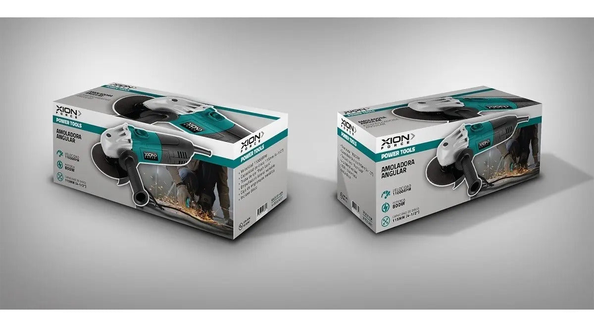 Amoladora Angular Xion 800w 11000rpm Xi-toolag81 - Verde 60hz