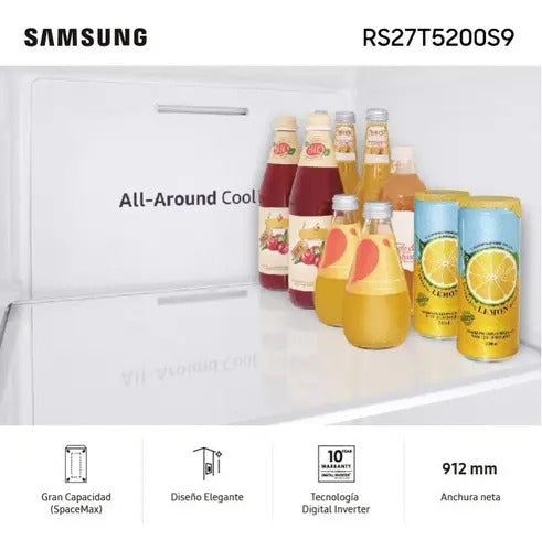 Refrigerador Samsung Inv Side By Side 716 L Sars27t5200s9 Qo Refined Inox