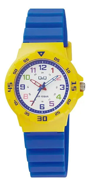 Reloj Q&q Silicona Infantil 33mm Vr19j011y - Azul