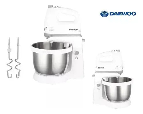 Batidora Daewoo Con Bowl De Acero Sm3722 - Blanco