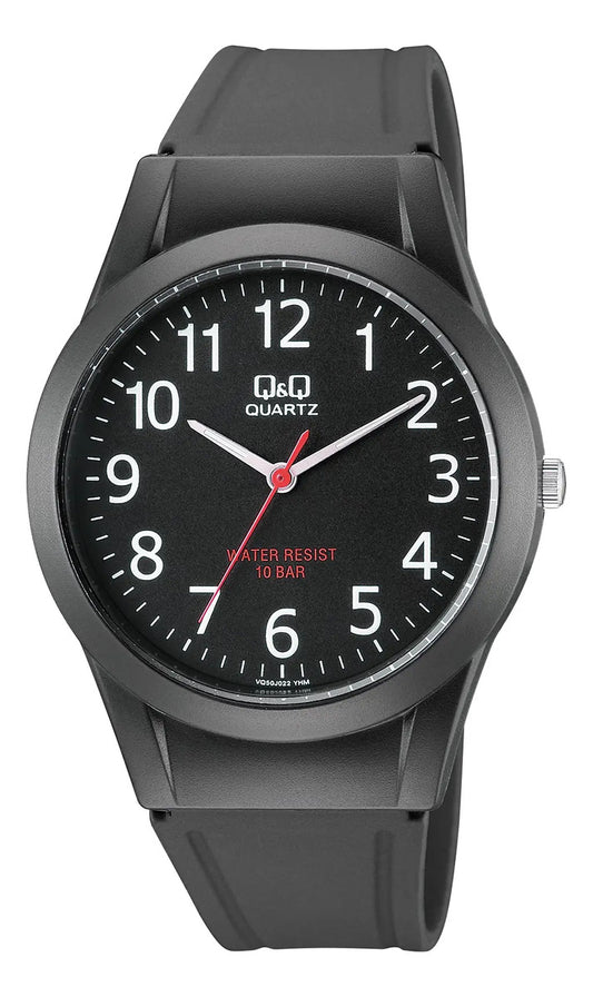 Reloj Q&q Silicona Hombre 38mm Vq50j024y - Negro