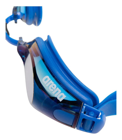 Lentes Natación Uv Zoom X-fit Mirror Espejado Arena Azul