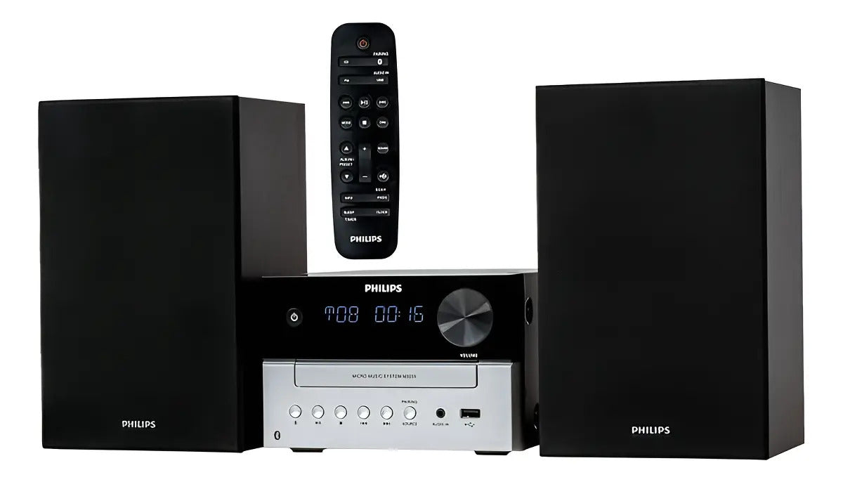 Minicomponente Equipo Philips Bluetooth Cd Fm Usb Plateado