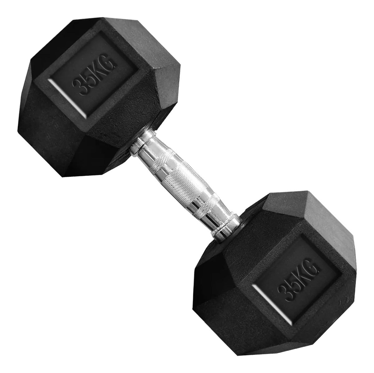 Mancuerna Hexagonal Hierro Recubierto 35kg Rhino Negro
