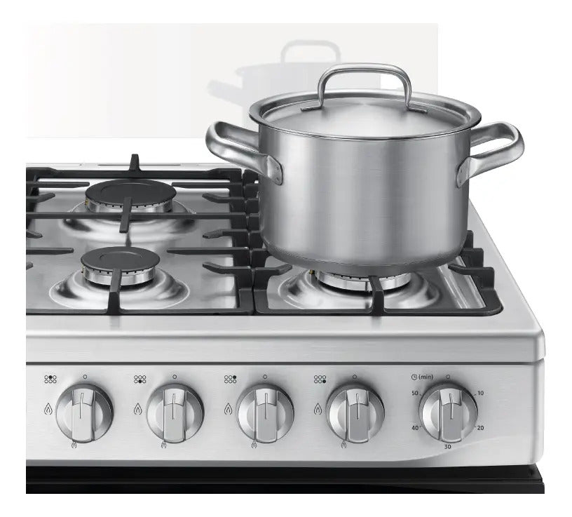 Cocina Samsung A Gas 6 Hornallas Sanx52a5411cs - Negro