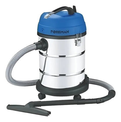 Aspiradora 30lts Foreman Sólido Y Líquido 1200w Azul