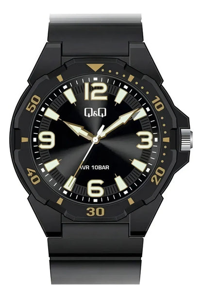 Reloj Q&q Silicona Hombre 43mm Vs44j007y - Negro