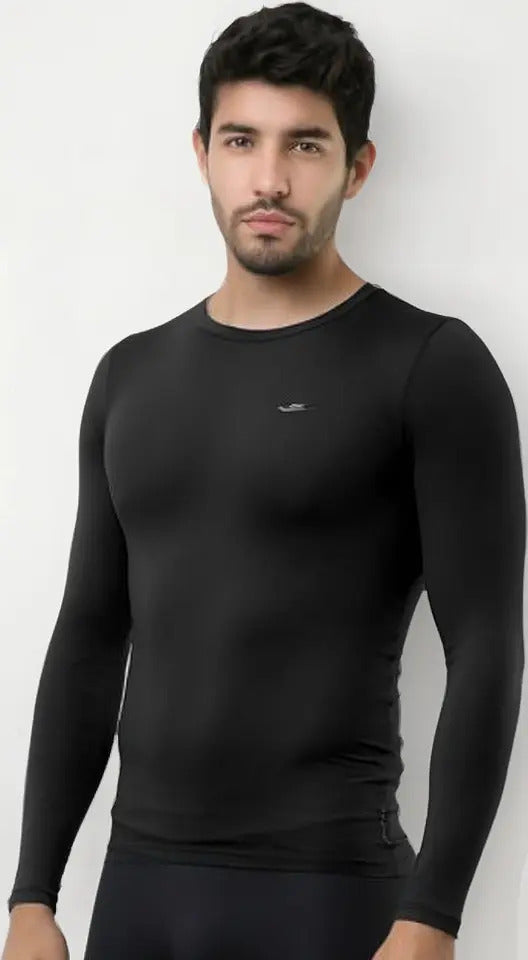 Camiseta Remera Térmica Hombre Deporte Elite - Negro M