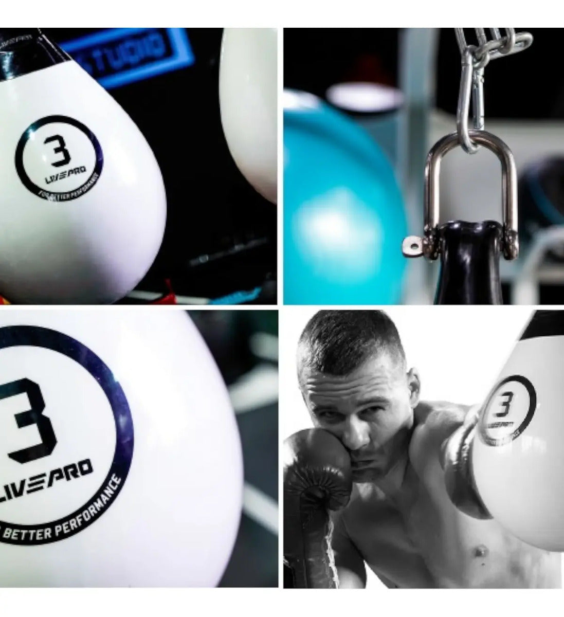 Bolsa Saco De Boxeo De Agua 40kg Pro Livepro - Blanco