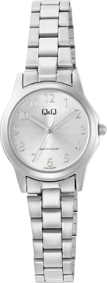 Reloj Q&q Metal Dama 25mm C56a-004py - Plateado