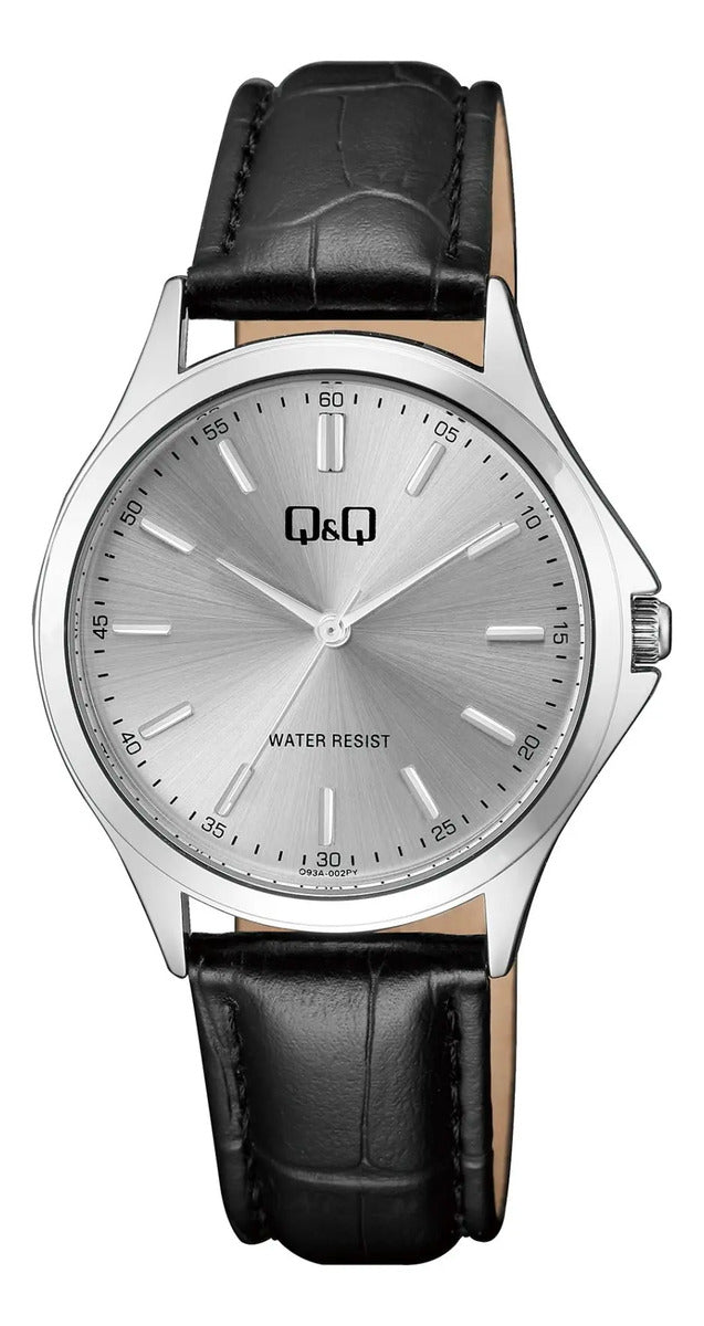 Reloj Q&q Cuero Dama 36mm Q93a-002py - Negro