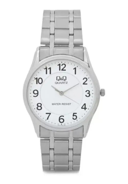 Reloj Q&q Metal Hombre 36mm Vn20j204y - Plateado Blanco